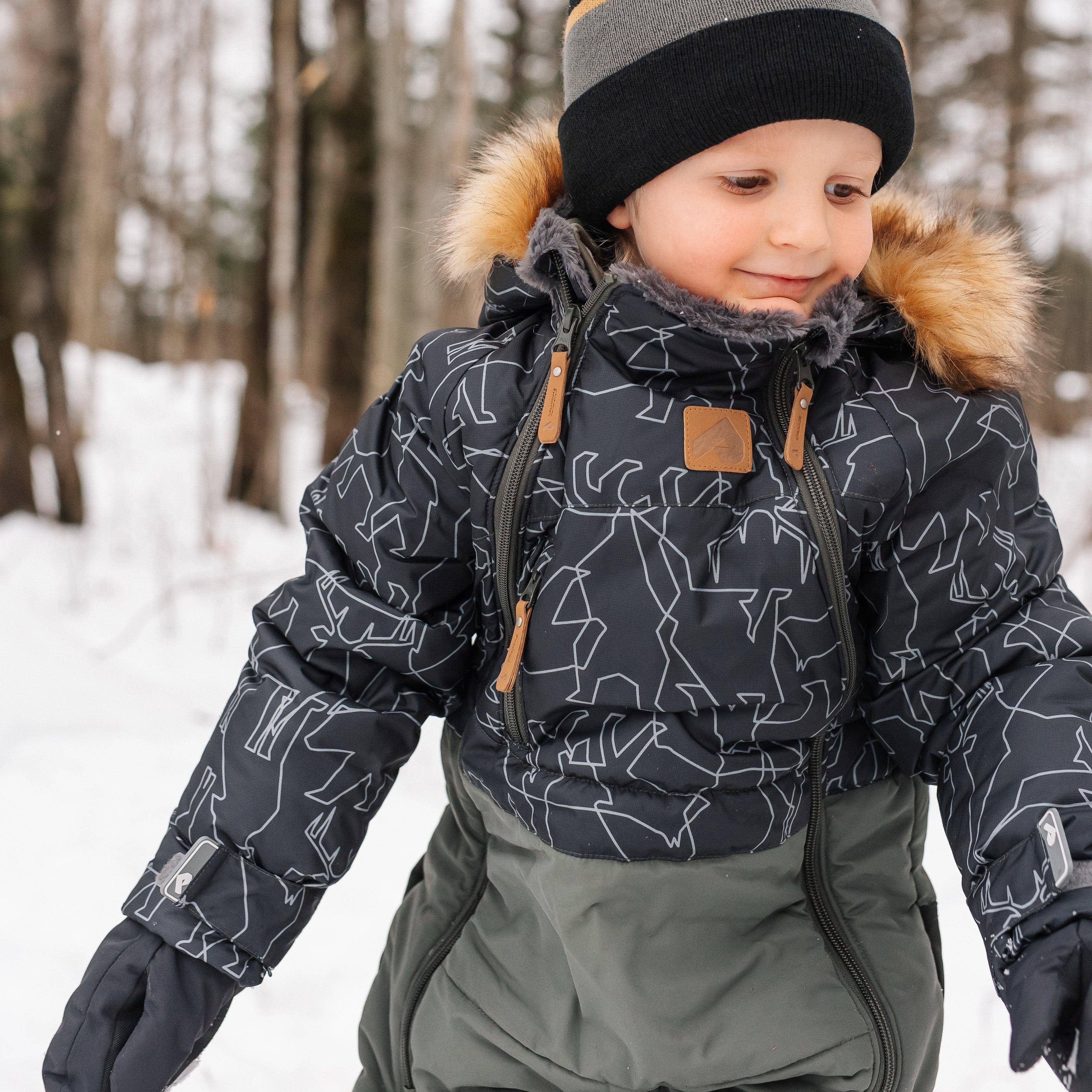 One piece toddler snowsuit - Animals