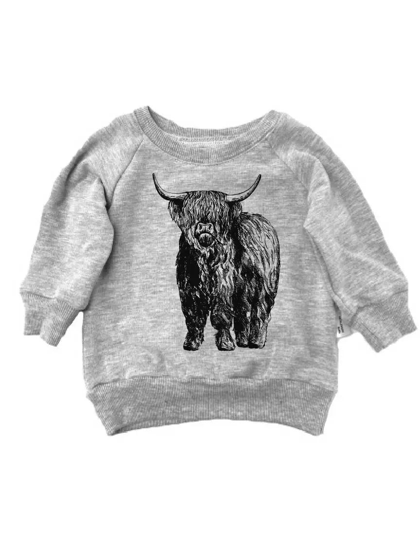 Sweat-shirt vache des Highlands