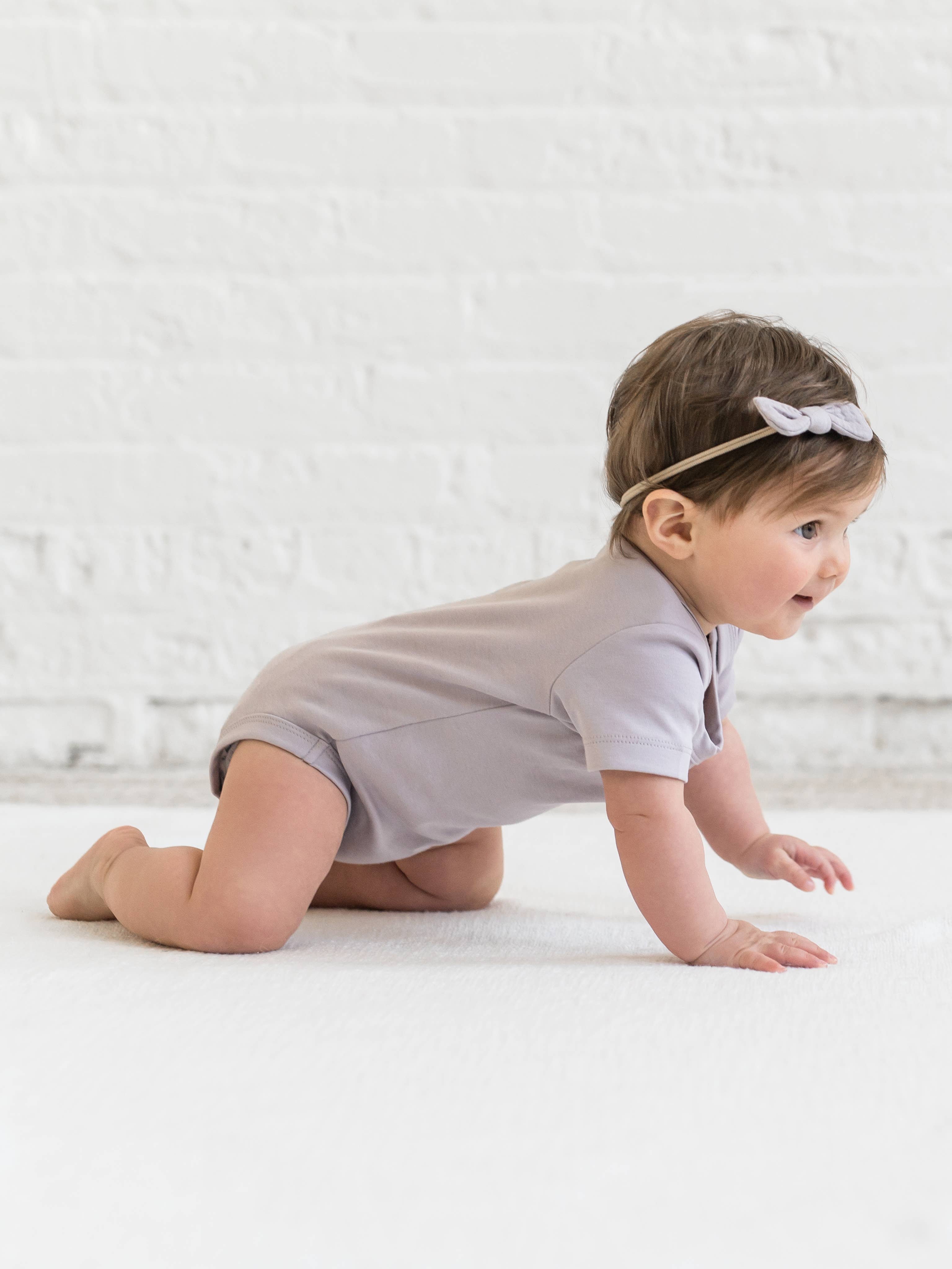 Organic Baby Short Sleeve Classic Bodysuit - Lilla