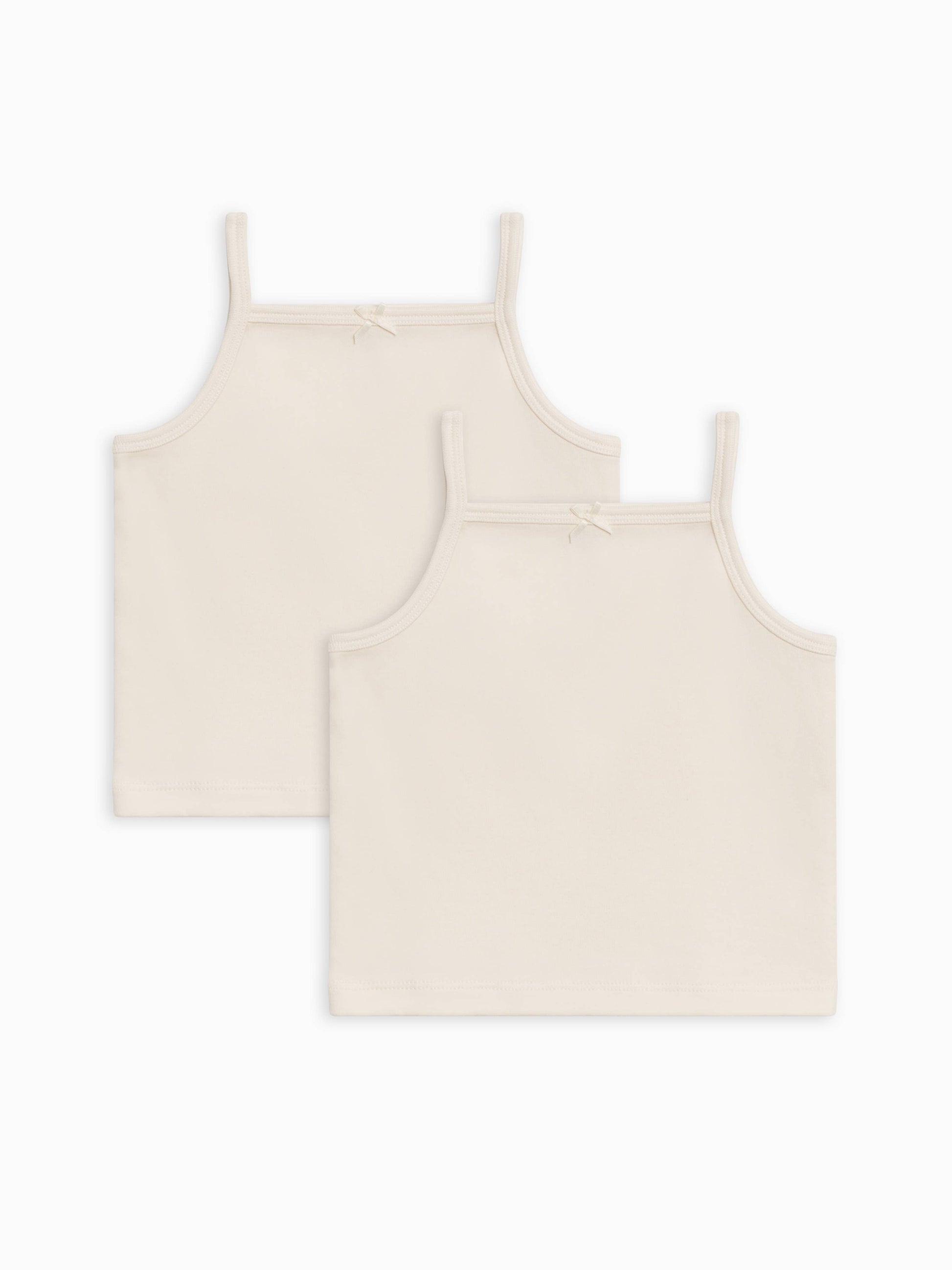 Lot de 2 débardeurs bio Kora pour bébé et enfant - Ivoire