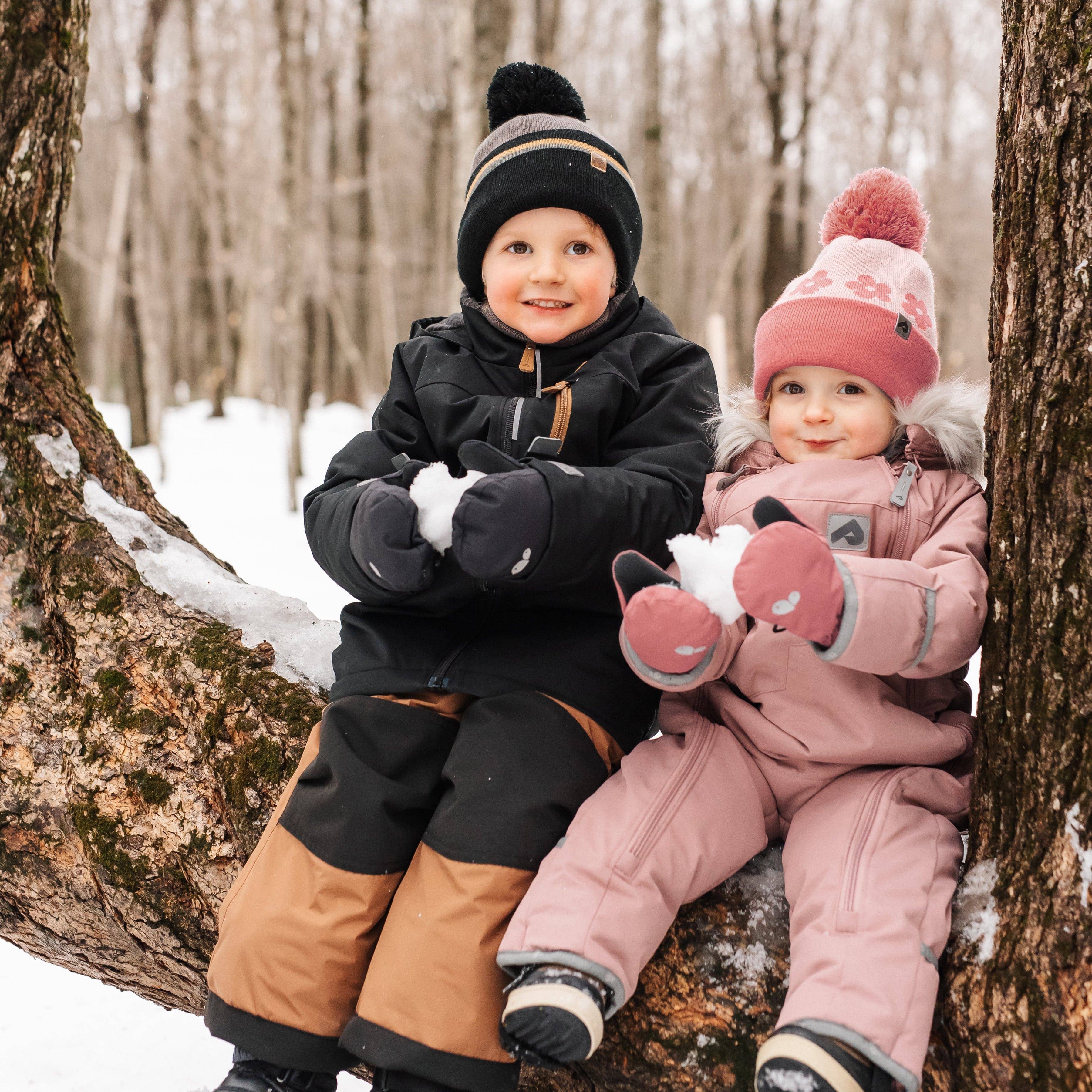 One piece baby snowsuit - Peony: