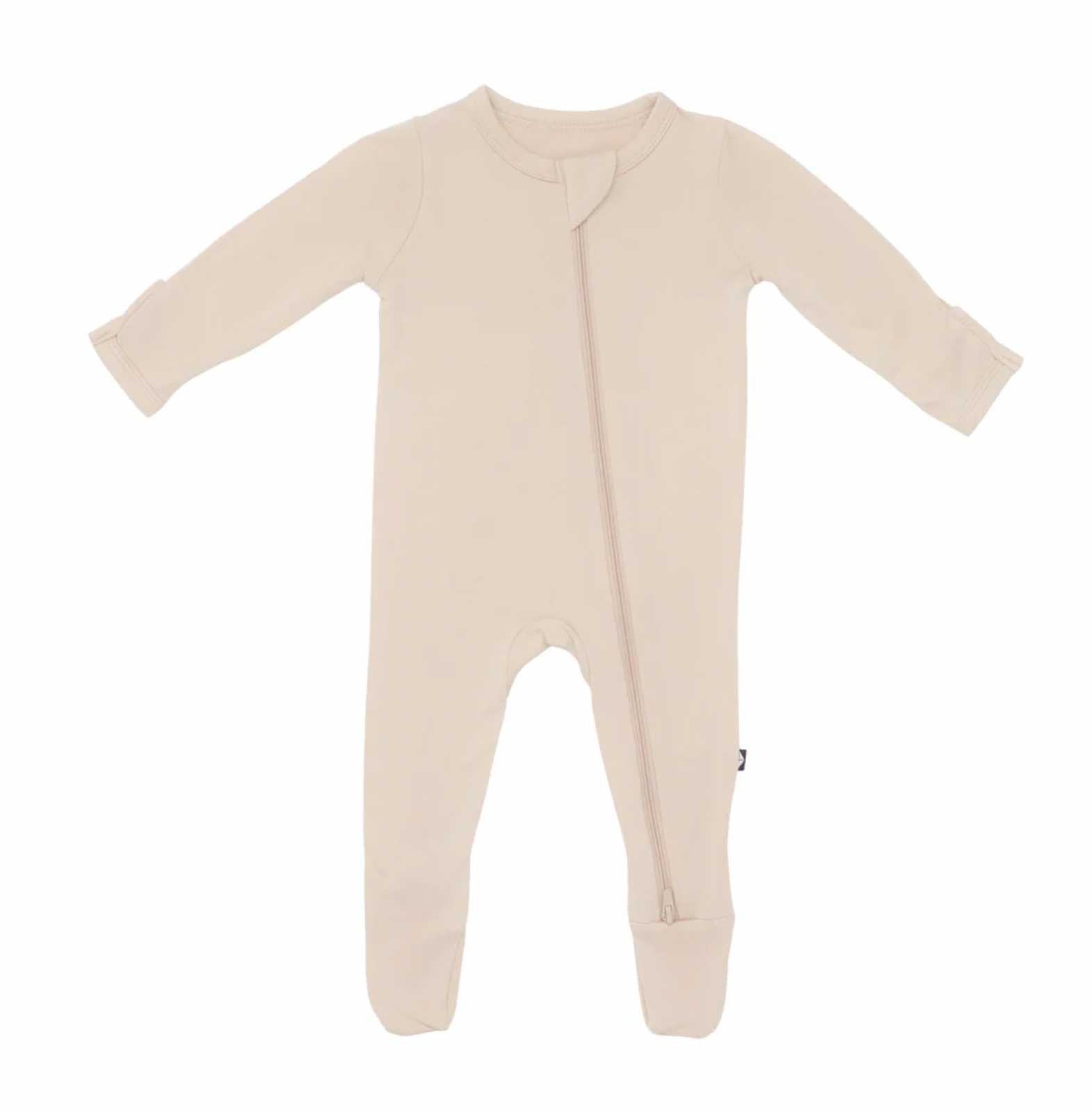 Bisque Zippered Footie Pajama