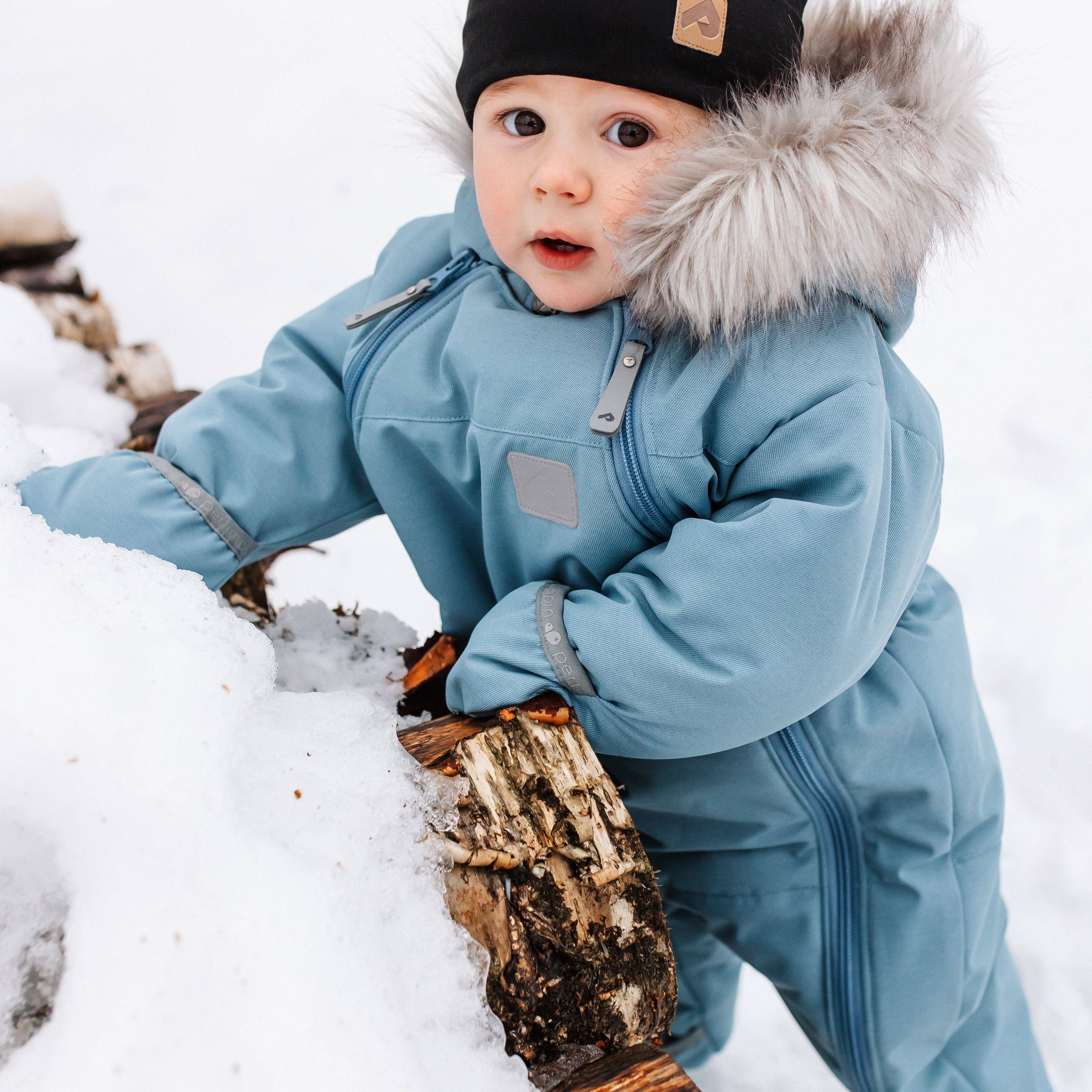 One piece baby snowsuit - Glacier