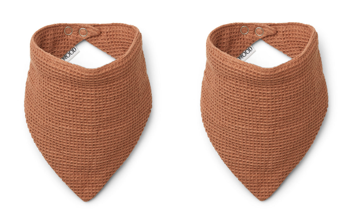 Siri Waffle Bib-2 pack-Tuscany Rose