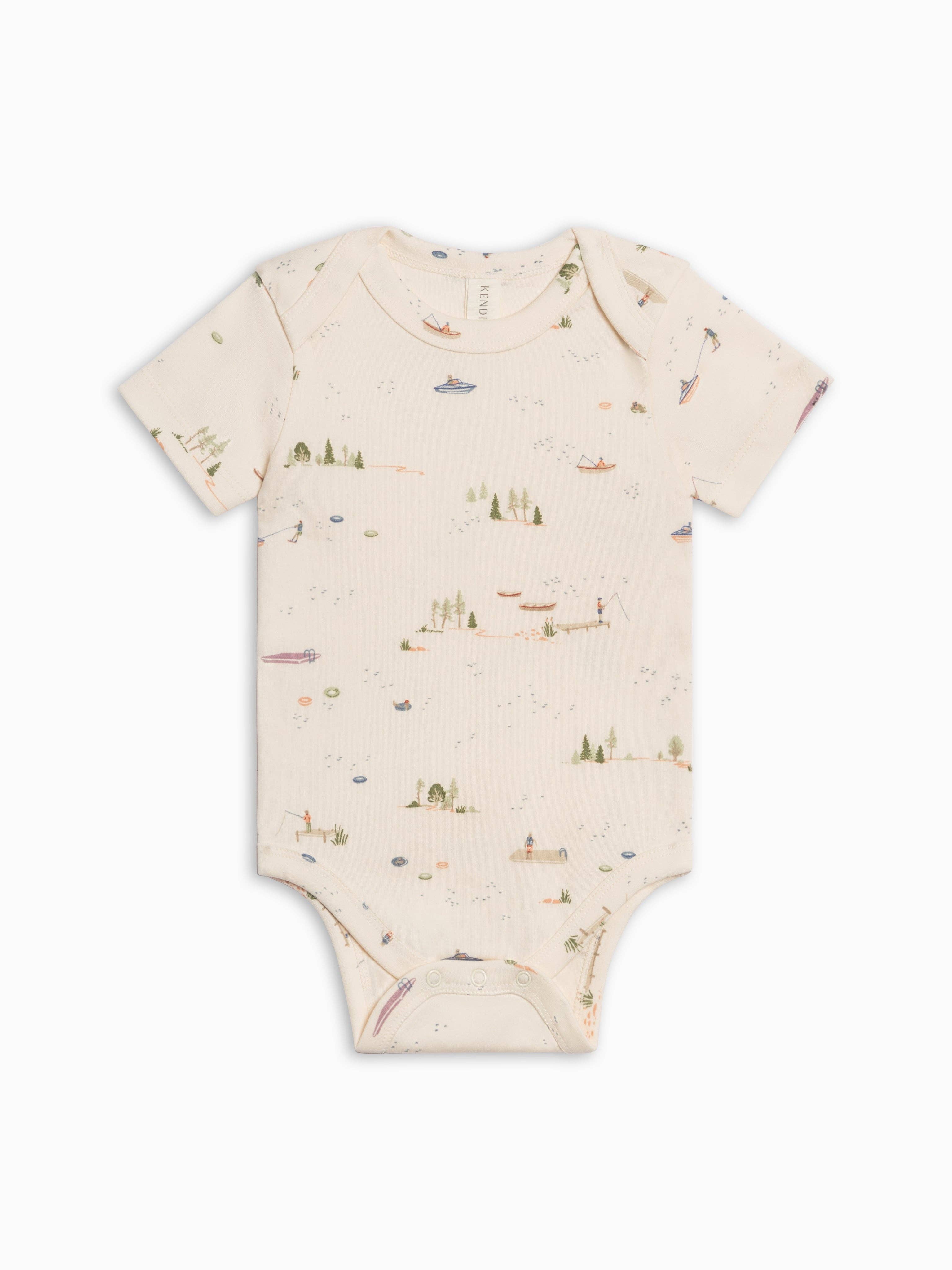 Afton Bodysuit - Lake / Barn + Mint