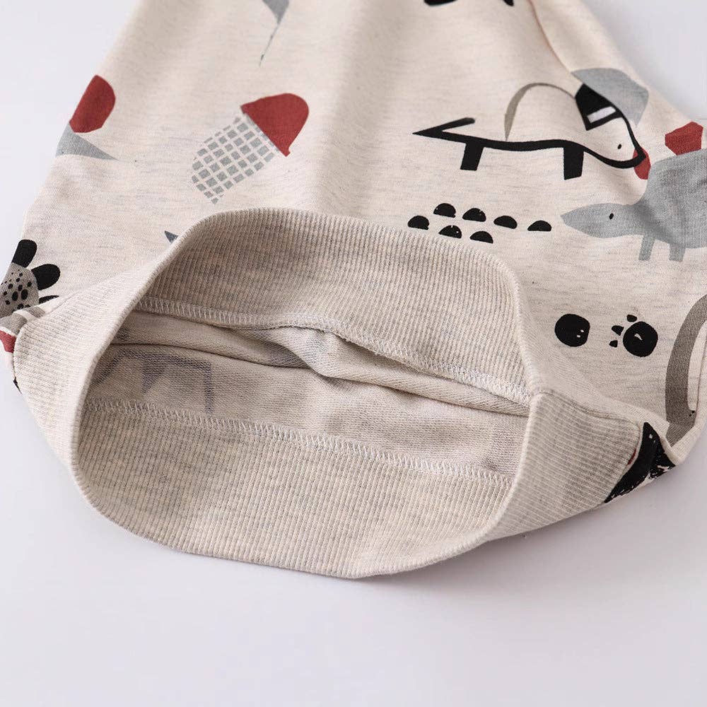 Dino Scene Cotton Pullover Sweatshirt