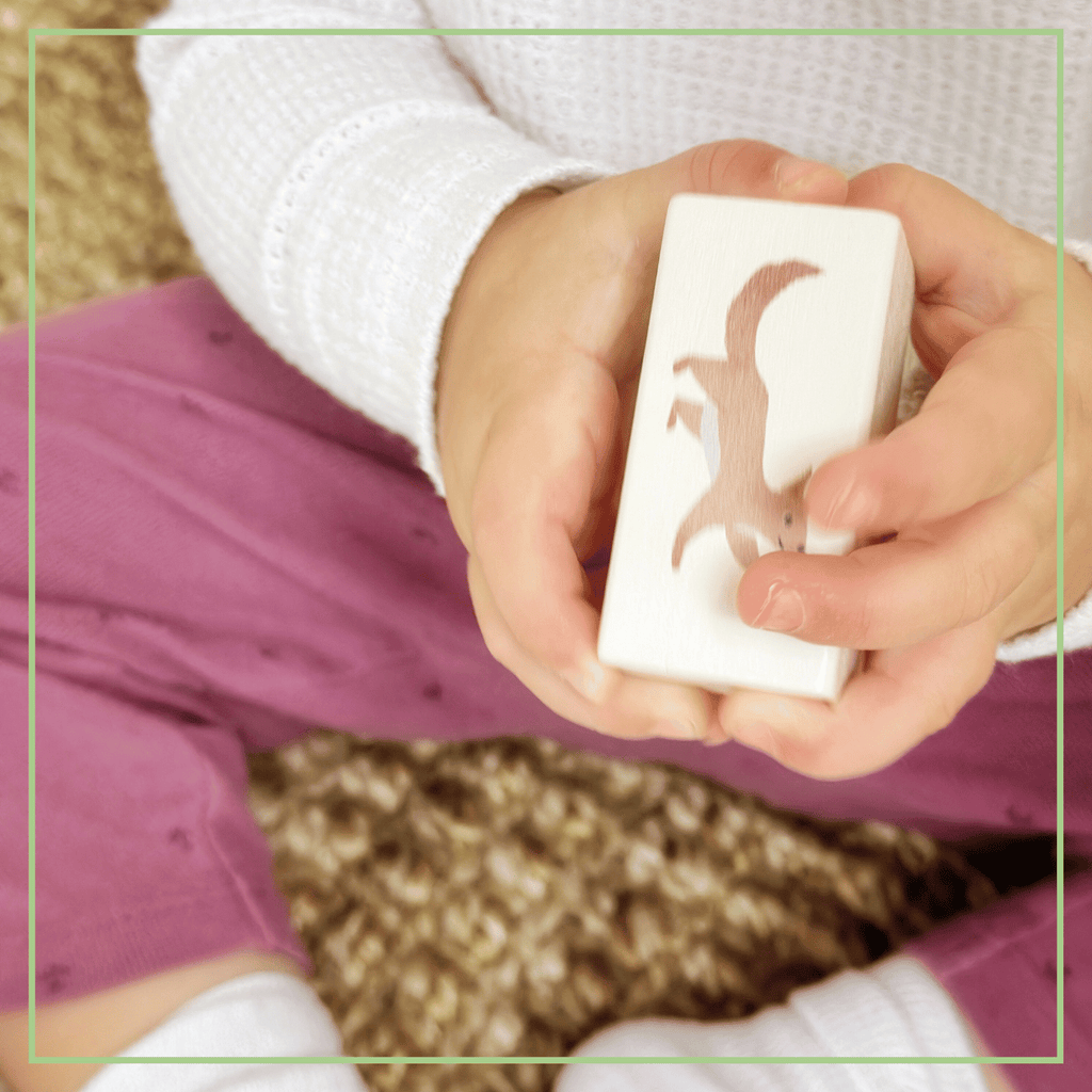 Wooden Building Blocks 70pc - Natural Wood Block Set Ages 2+