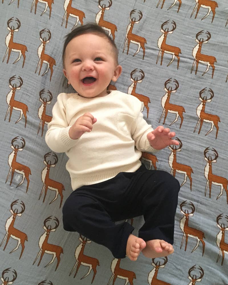 Milan Raglan Sweater Knit Baby Pullover Organic Cotton : Cream