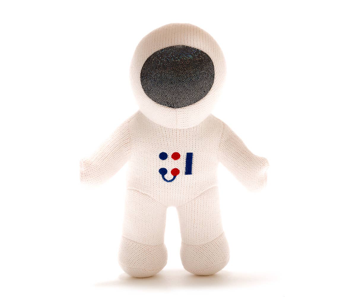 Knitted Astronaut Teddy Soft Toy