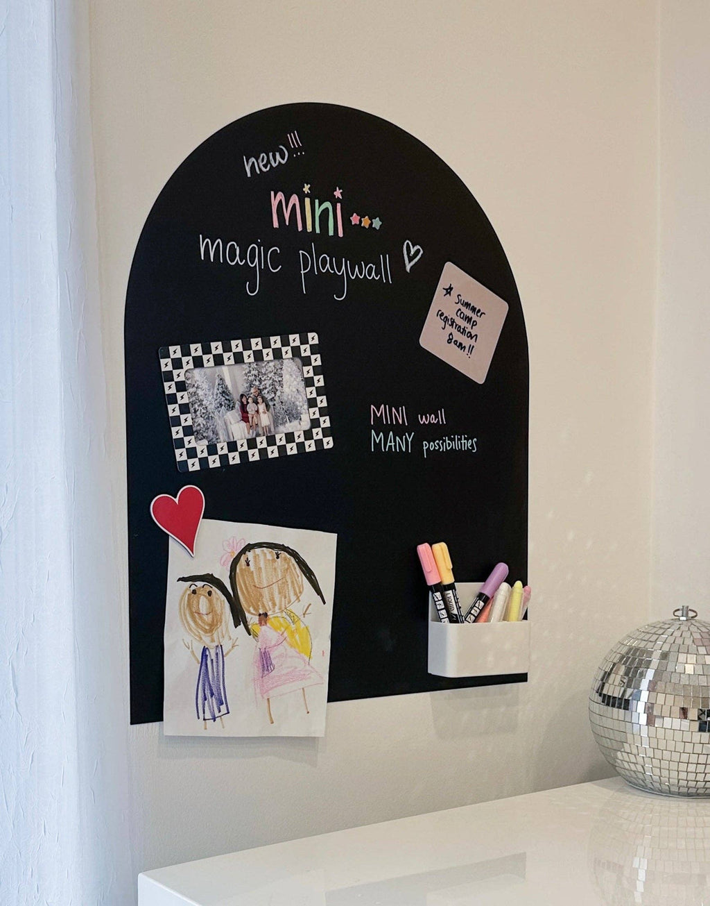 MINI Magic Playwall - Arch Magnetic Art Wall Decal for Small Spaces: Blush