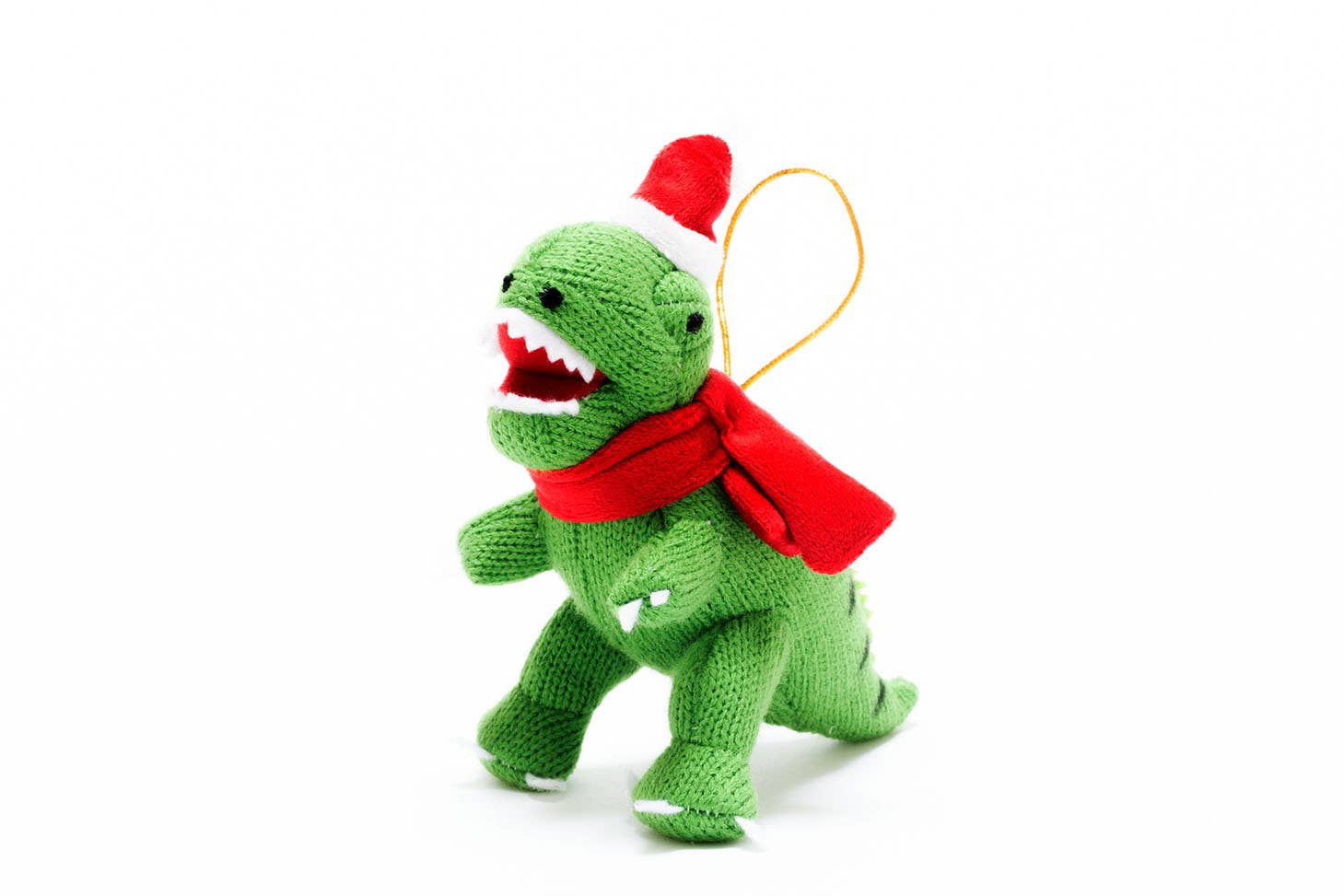 Knitted T Rex Dinosaur Christmas Decoration, Christmas Decor