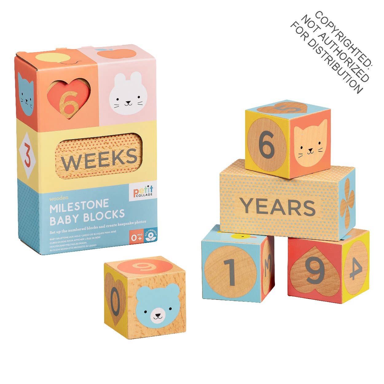 Wooden Milestone Baby Blocks