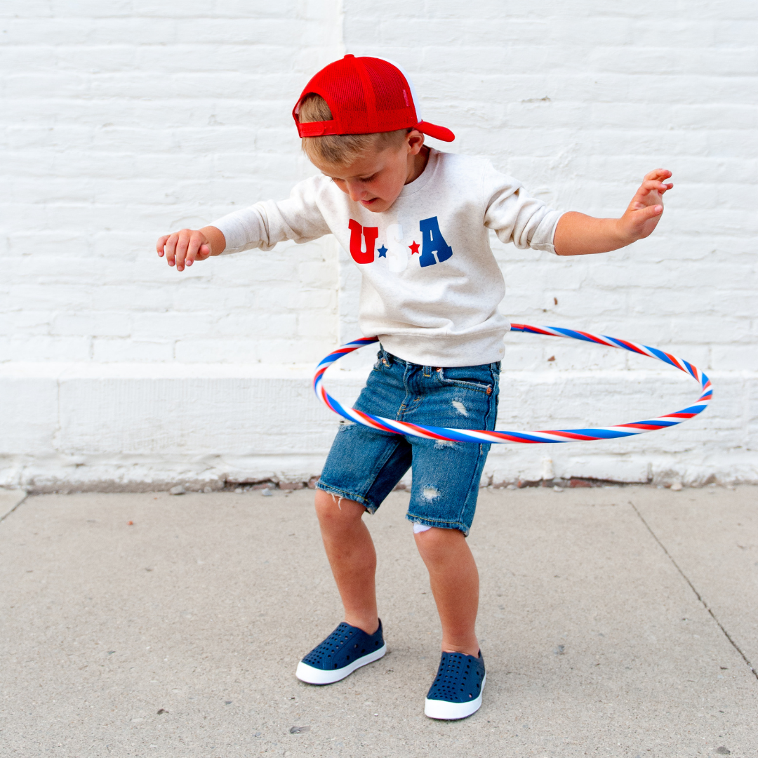 CASPIAN - SHOOSHOOS TODDLER KIDS SHOES WATERPROOF SNEAKERS: NAVY BLUE