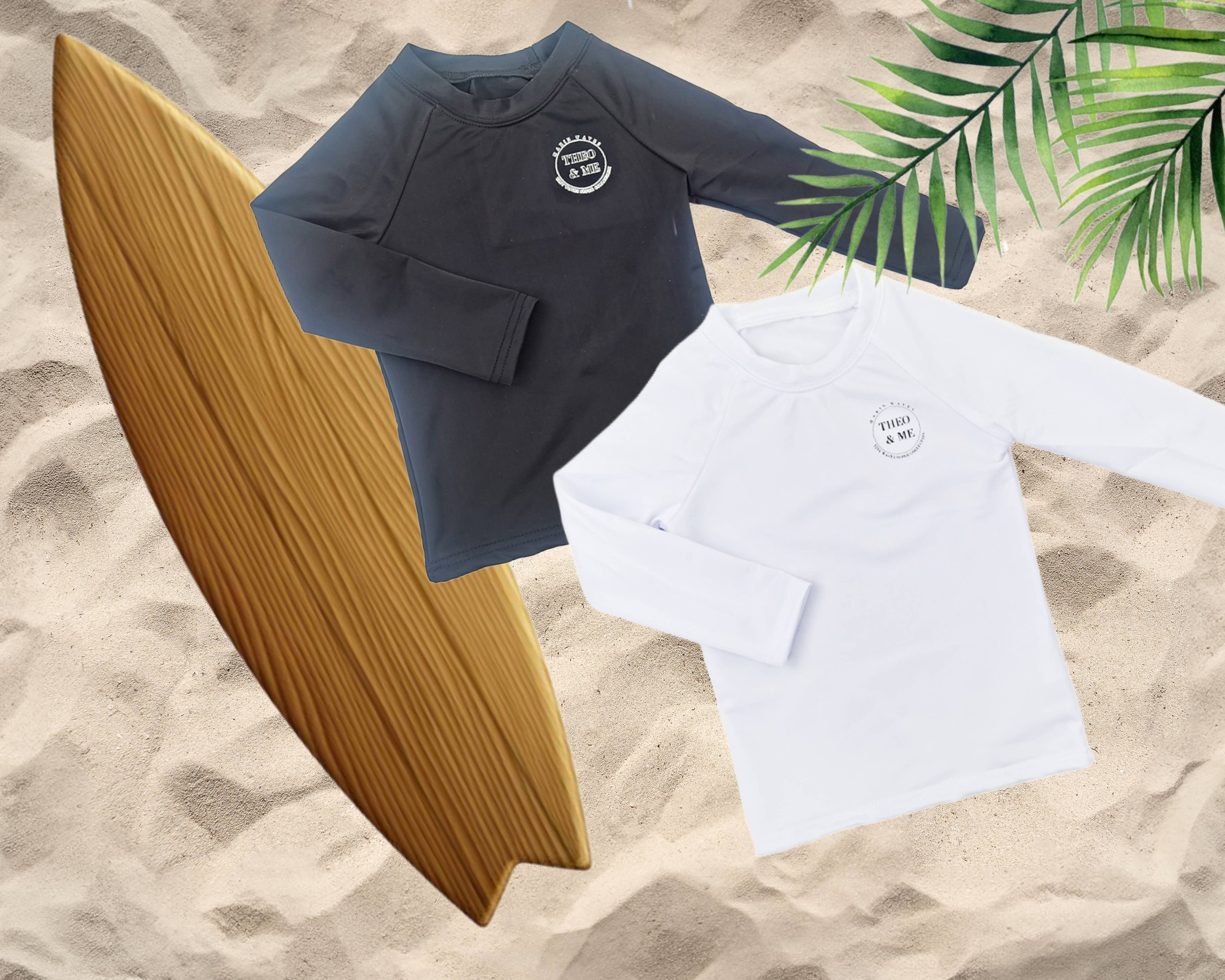 Boys Rash Guard Swim Shirt - White