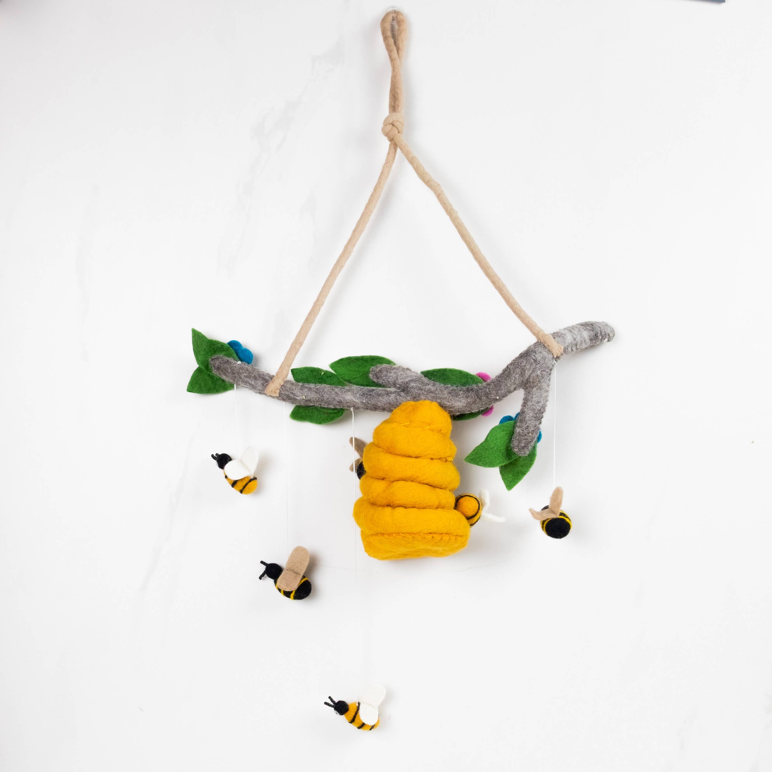 Baby Mobile - Bee Hive and Honey Bee - Nursery Decor