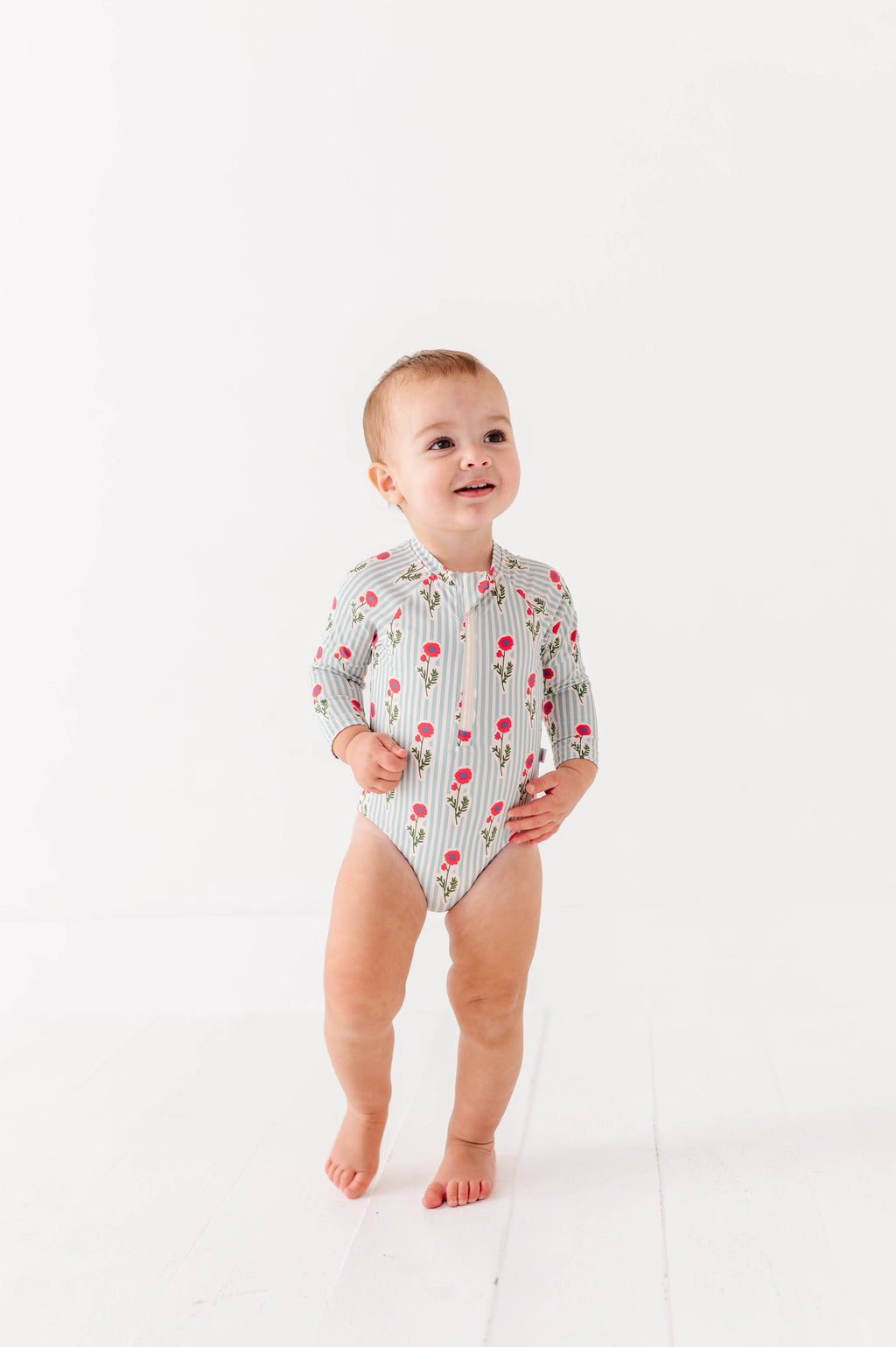 Rash Guard Swimsuit - Seaside Blooms 