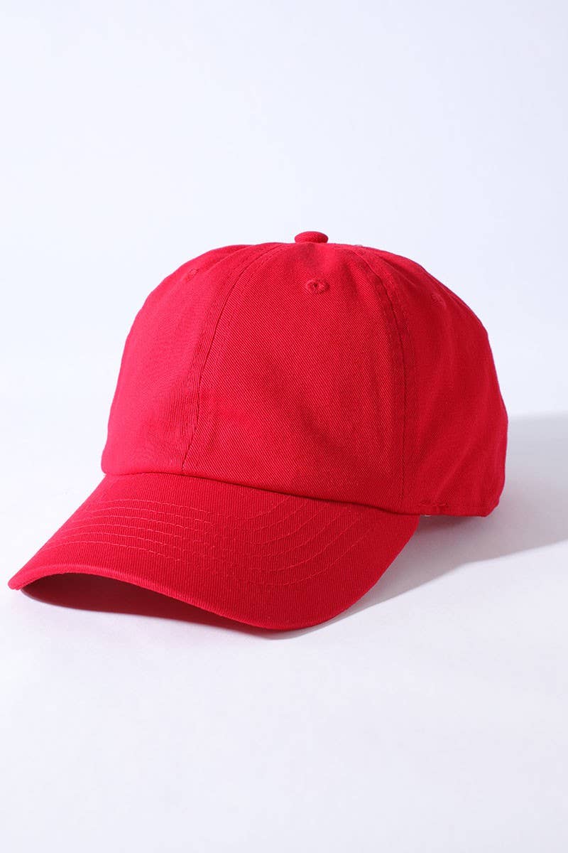 Kids Washed Low Profile Cotton Baseball Cap: ROYAL BLUE / Kids 2-4 years