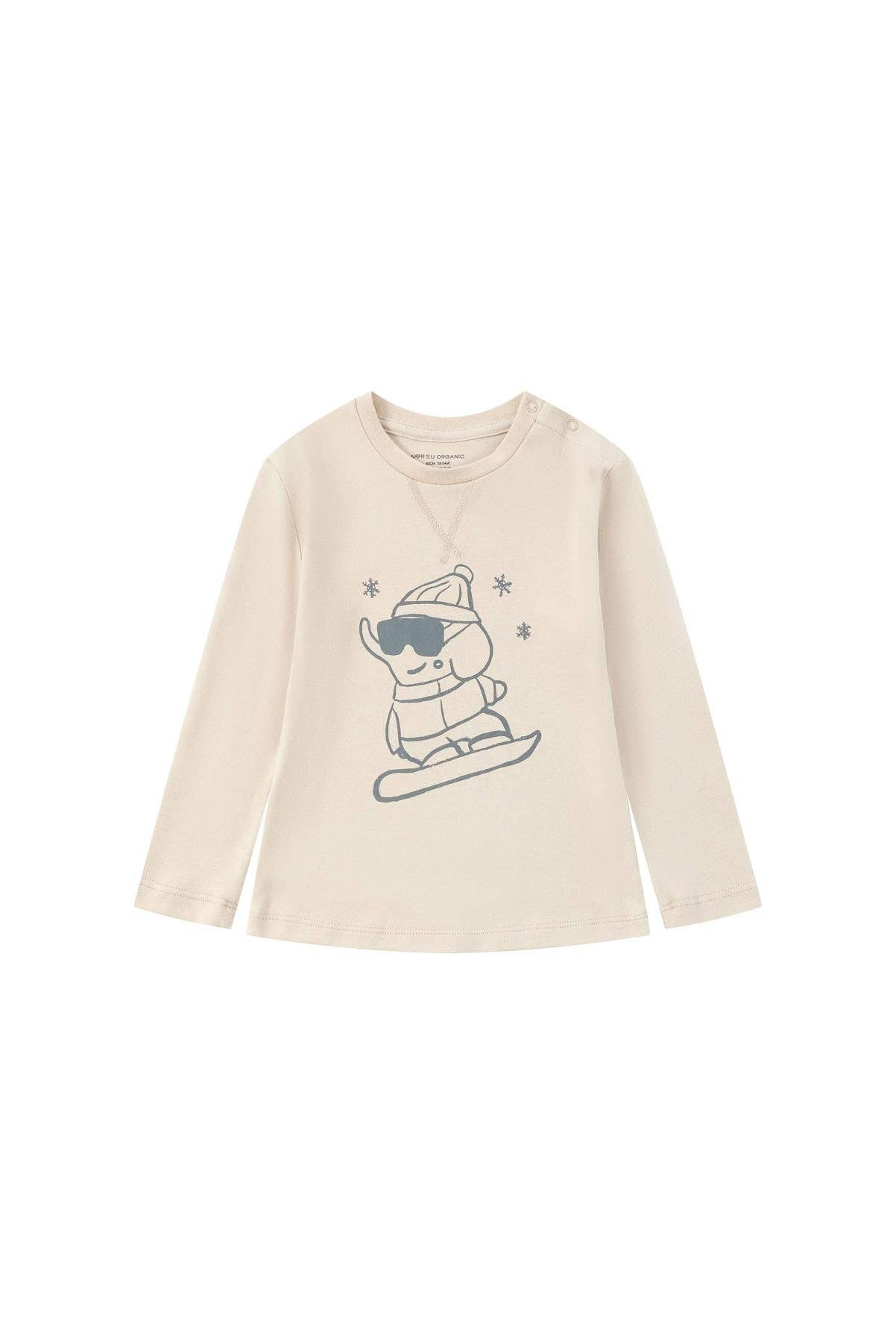 Brushed Organic Cotton T-Shirt-Snowboarding