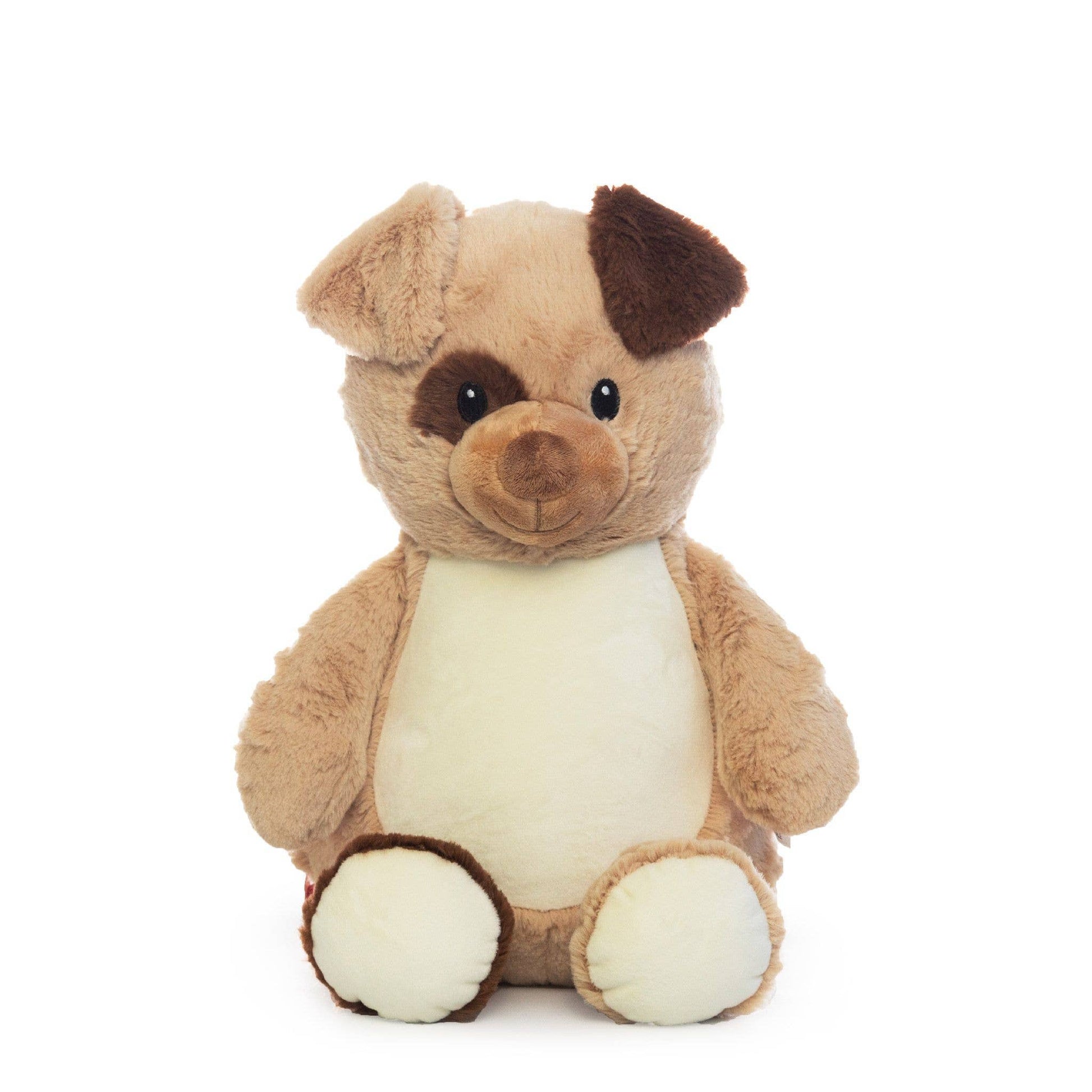 Beige and Brown Dog Stuffed Toy