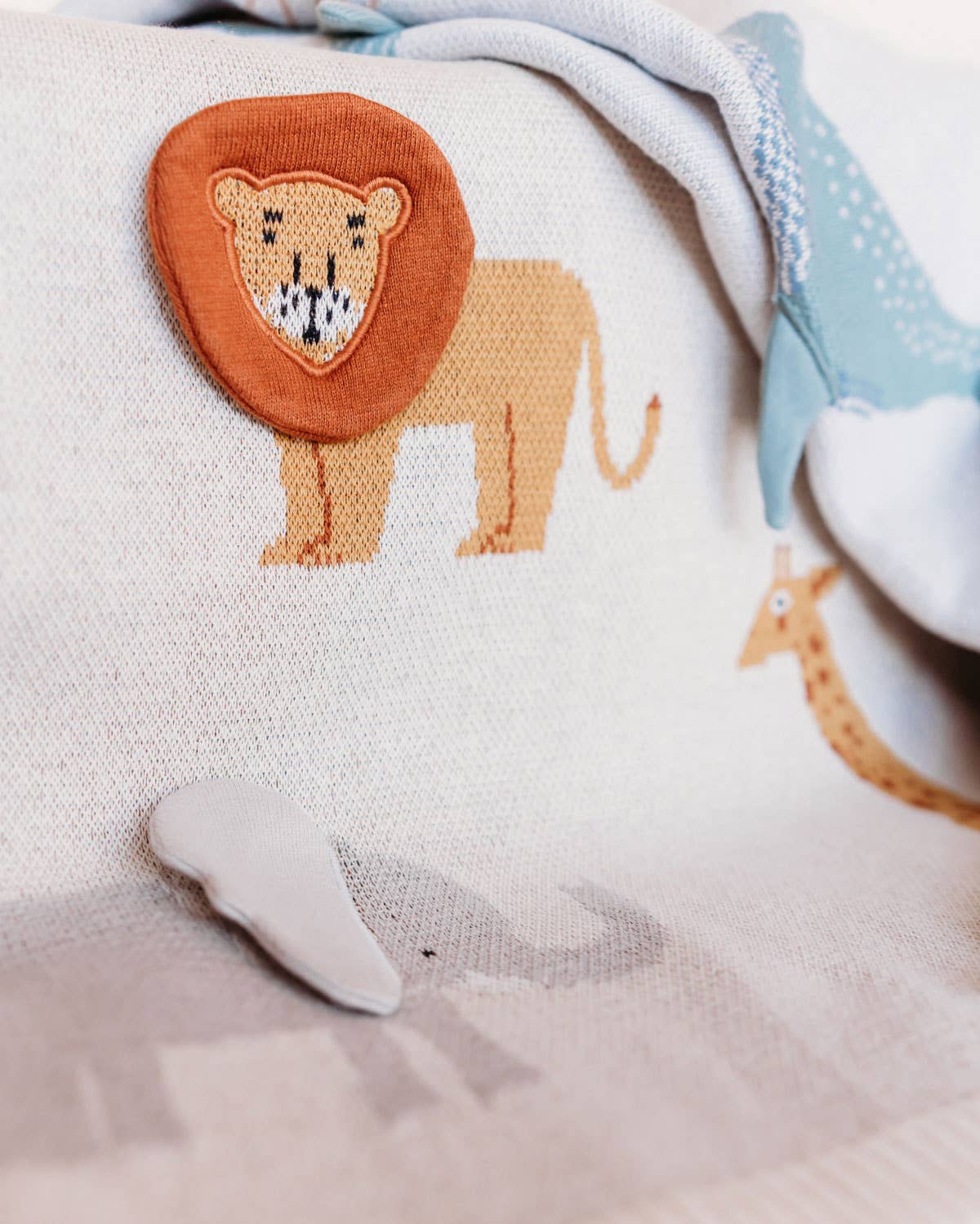 Savannah-Organic 3D Jacquard Sweater Knit Baby Blanket: One Size