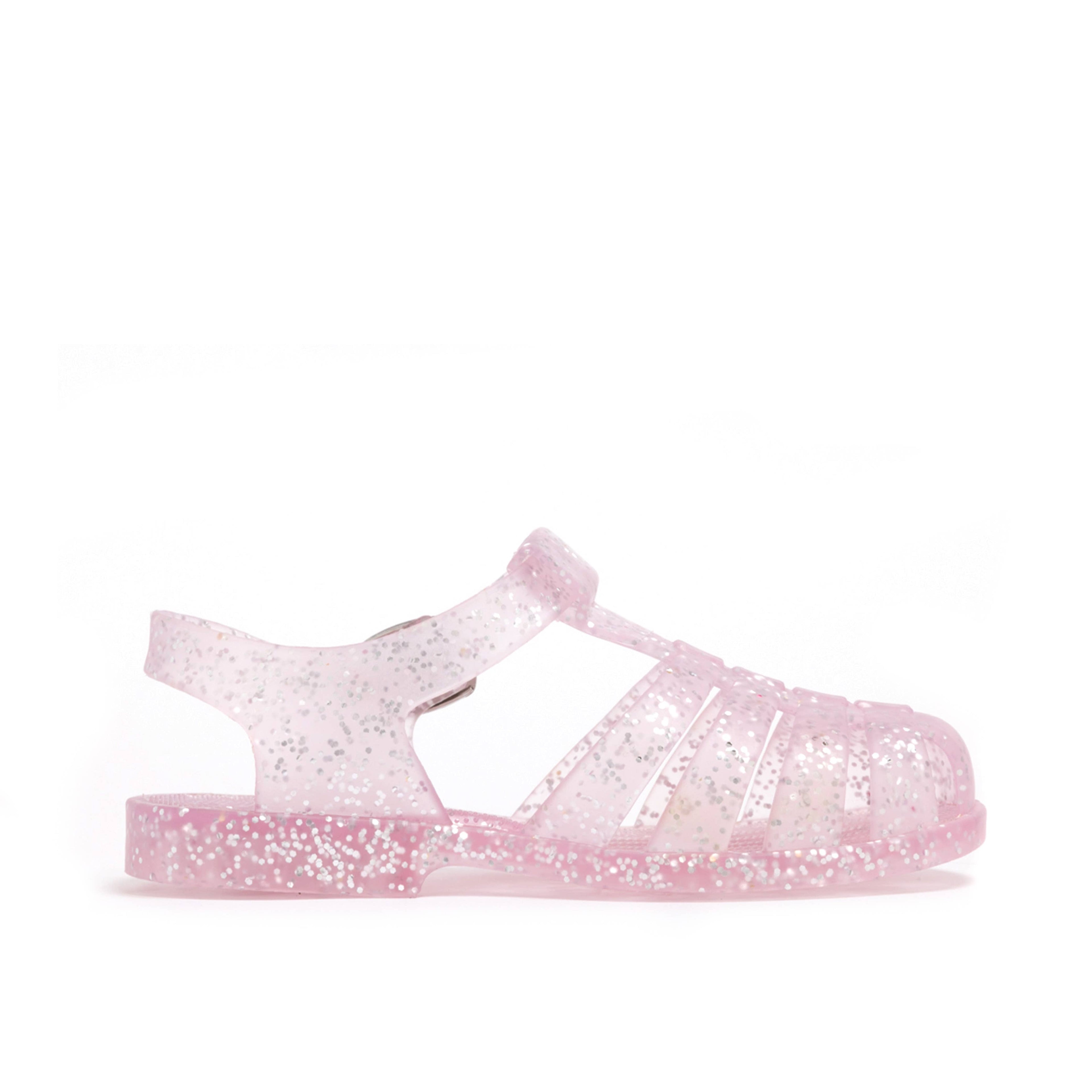 TULSA - WATER SHOES TODDLER KIDS SHOES JELLY SANDAL: PINK GLITTER