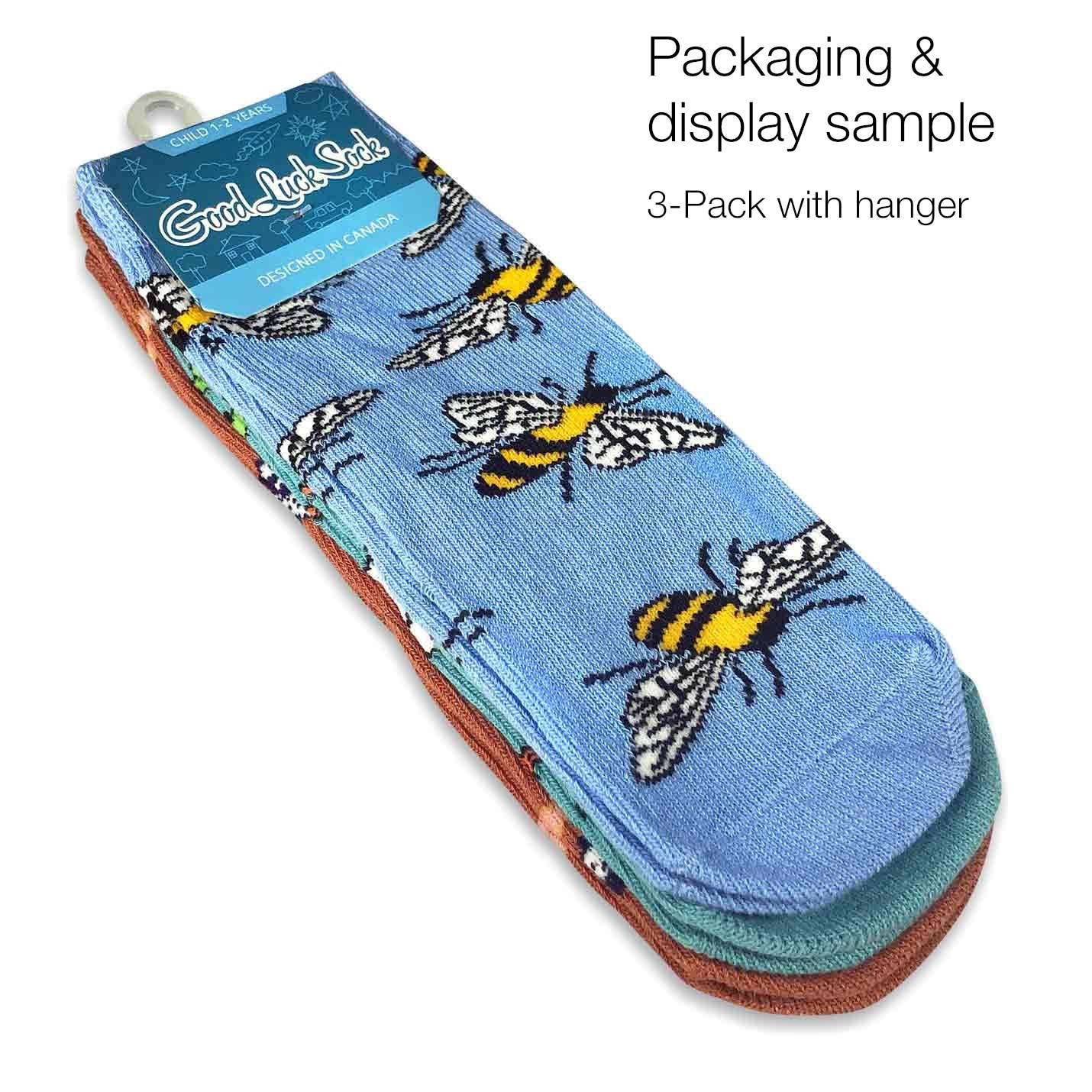 Bees, Bunnies And Dogs Kids Socks / 3-Pack
