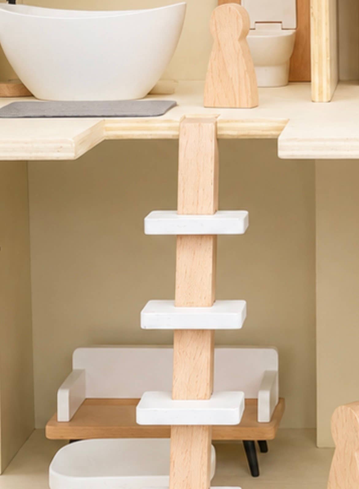 Wooden Doll House with furniture 