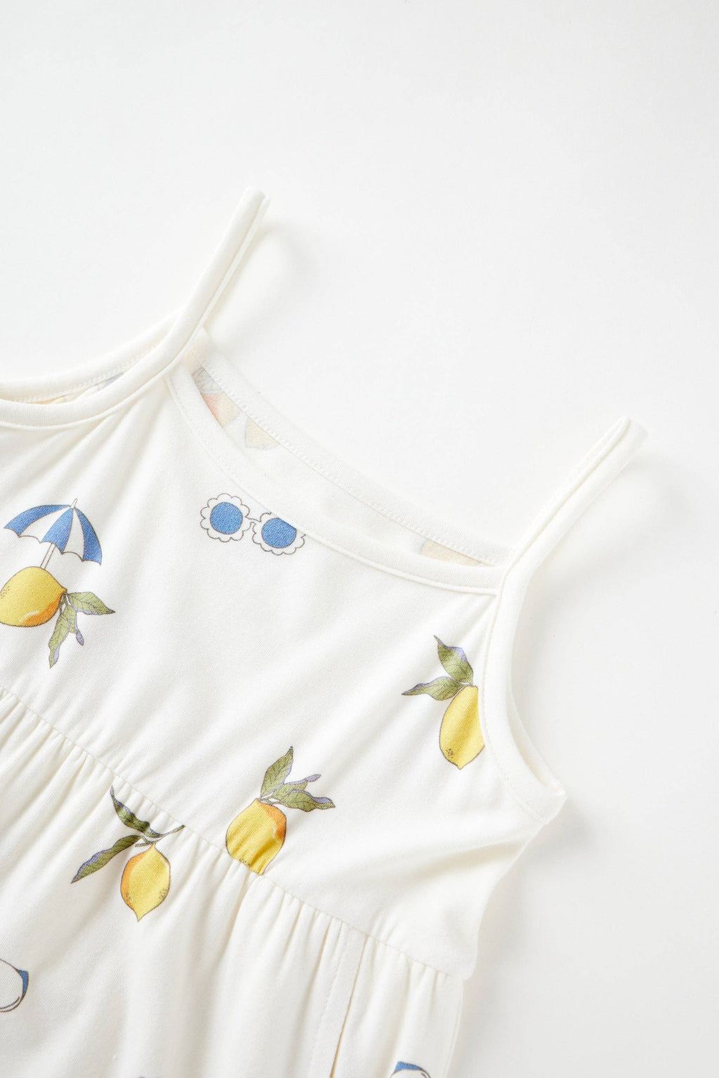 Girl Ruffle Tank Dress-Lemon