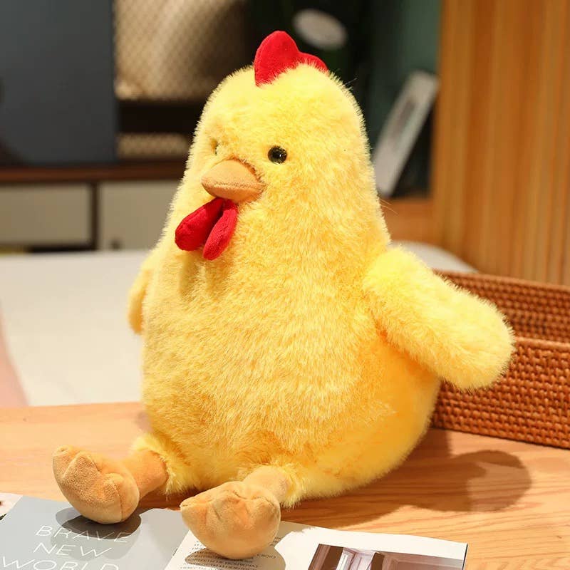 12" Rooster Plush: White