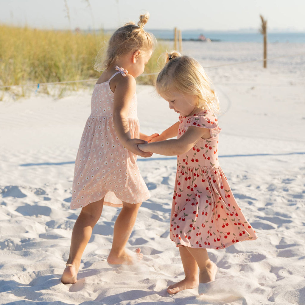 Very Cherry Short Sleeve Bamboo Twirl Dress