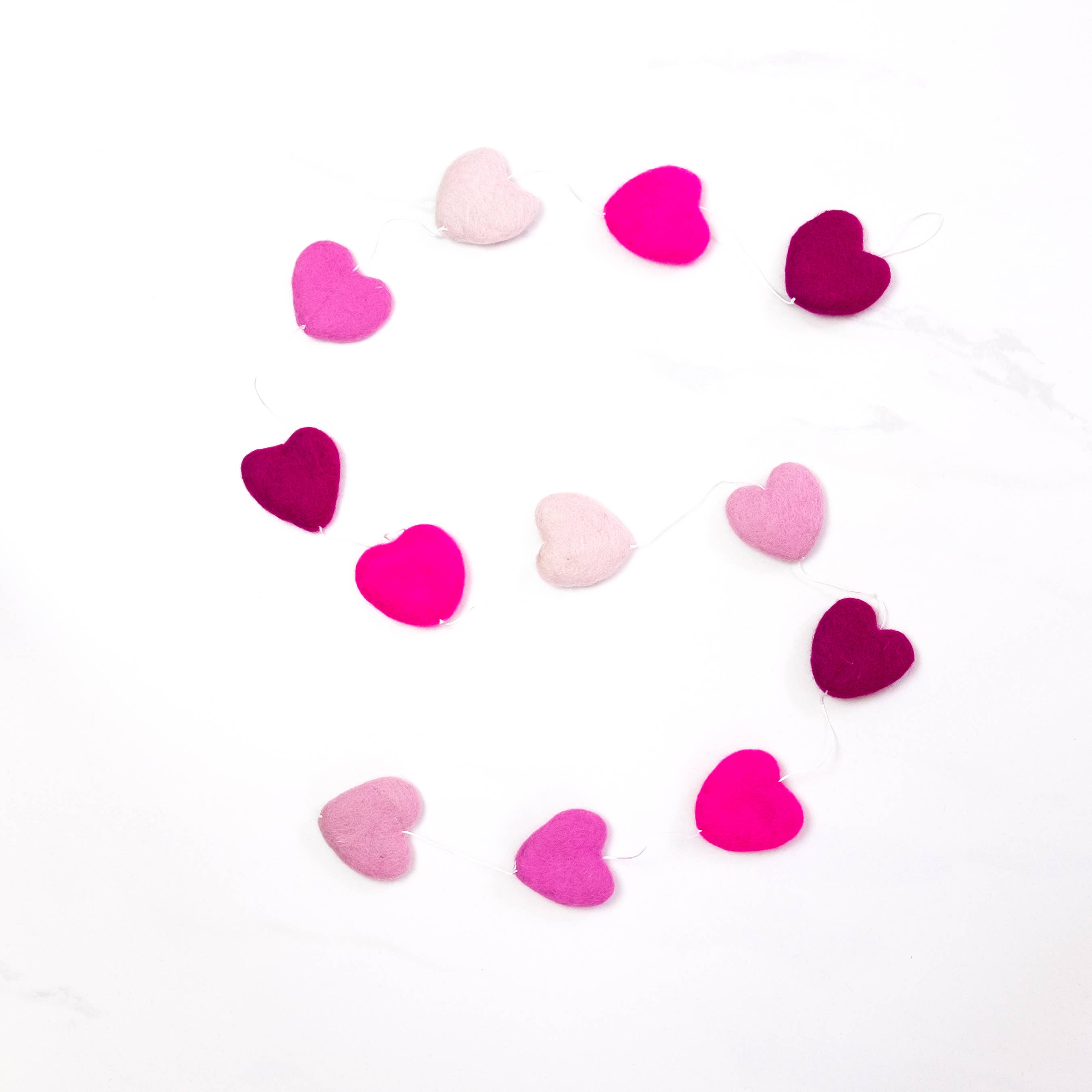 Garland - Valentine's - Pink Hearts