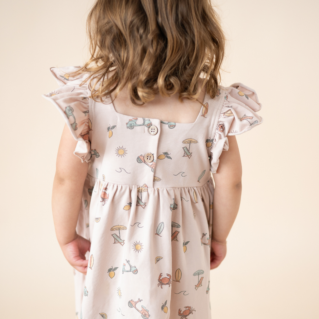 Organic Cotton Flutter Dress | Summer Vibes