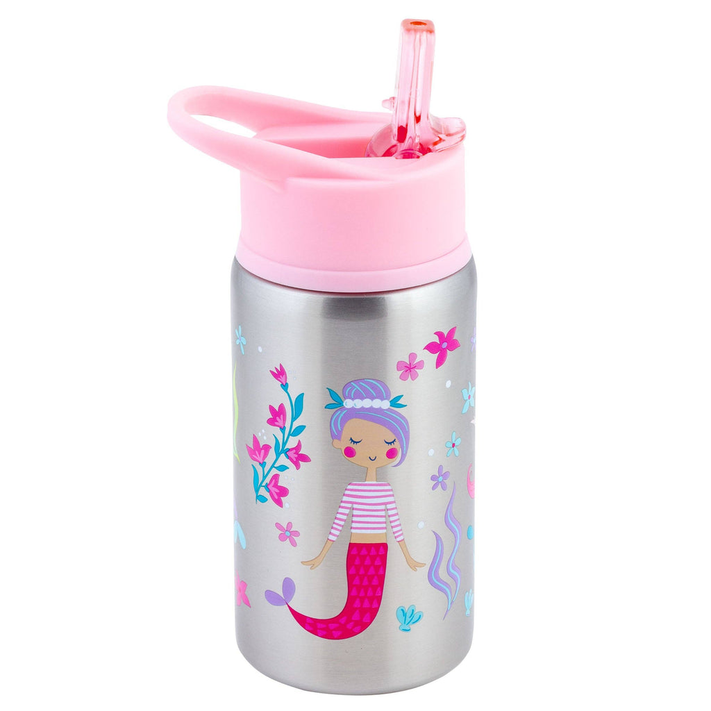 Flip Top Stainless Steel Bottles: Mermaid