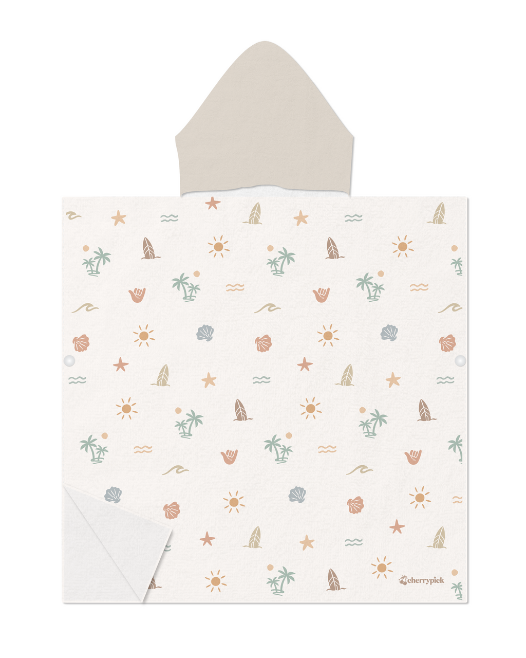 Kids Hooded Beach Poncho - Quick Dry Pool & Swim Towel: Surf Paradise