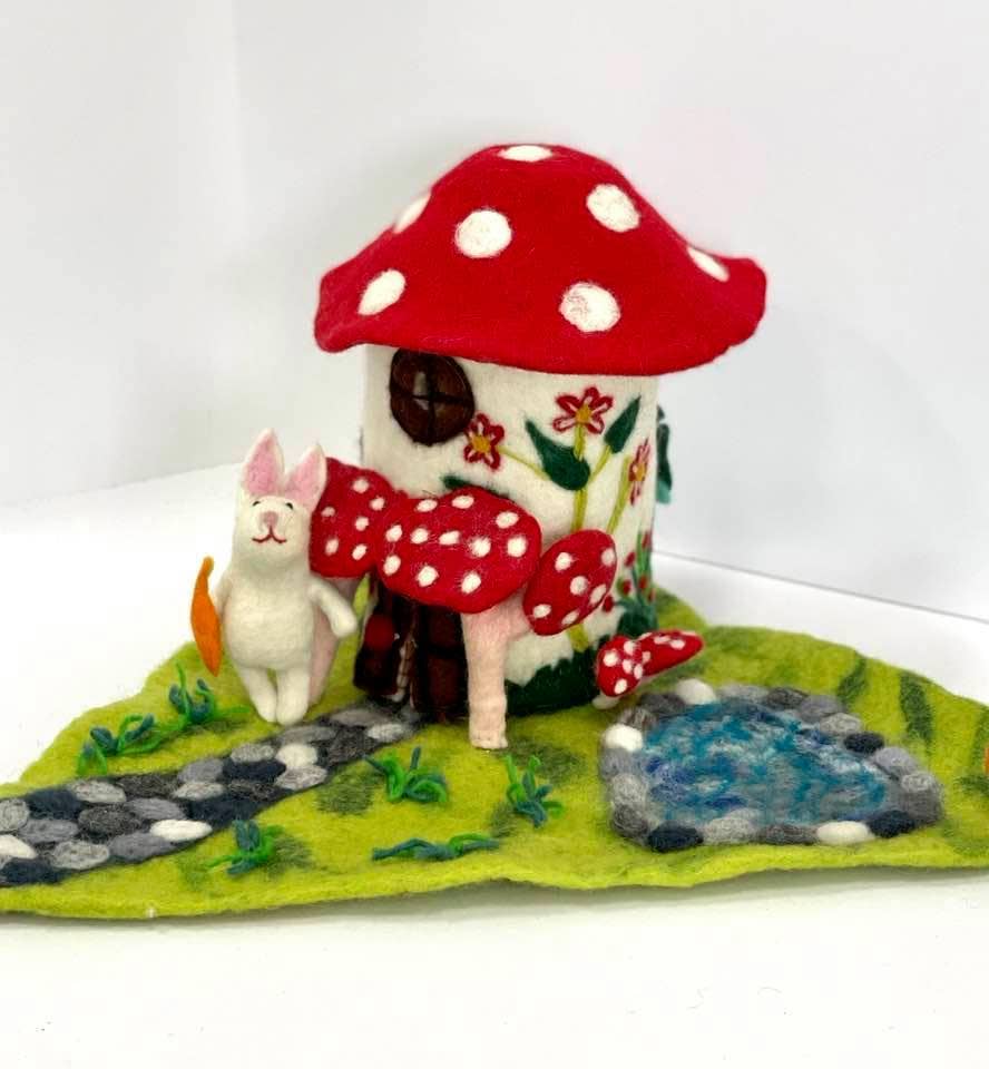 Finger Puppets - Activity Kit - Felt Magic Mushroom House