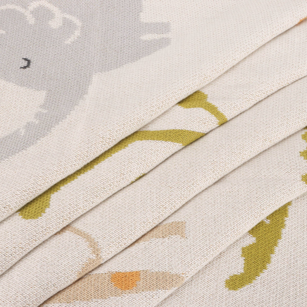 Jungle Friends - Jacquard Sweater Knit Baby Blankets