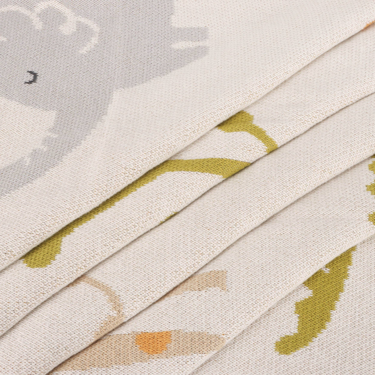 Jungle Friends - Jacquard Sweater Knit Baby Blankets