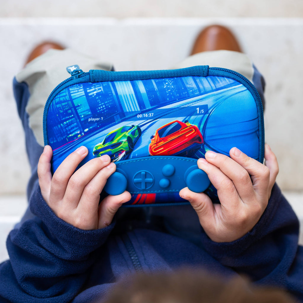 ZIPIT Gamer Pencil Case, Joystick Pencil Box: Car Race