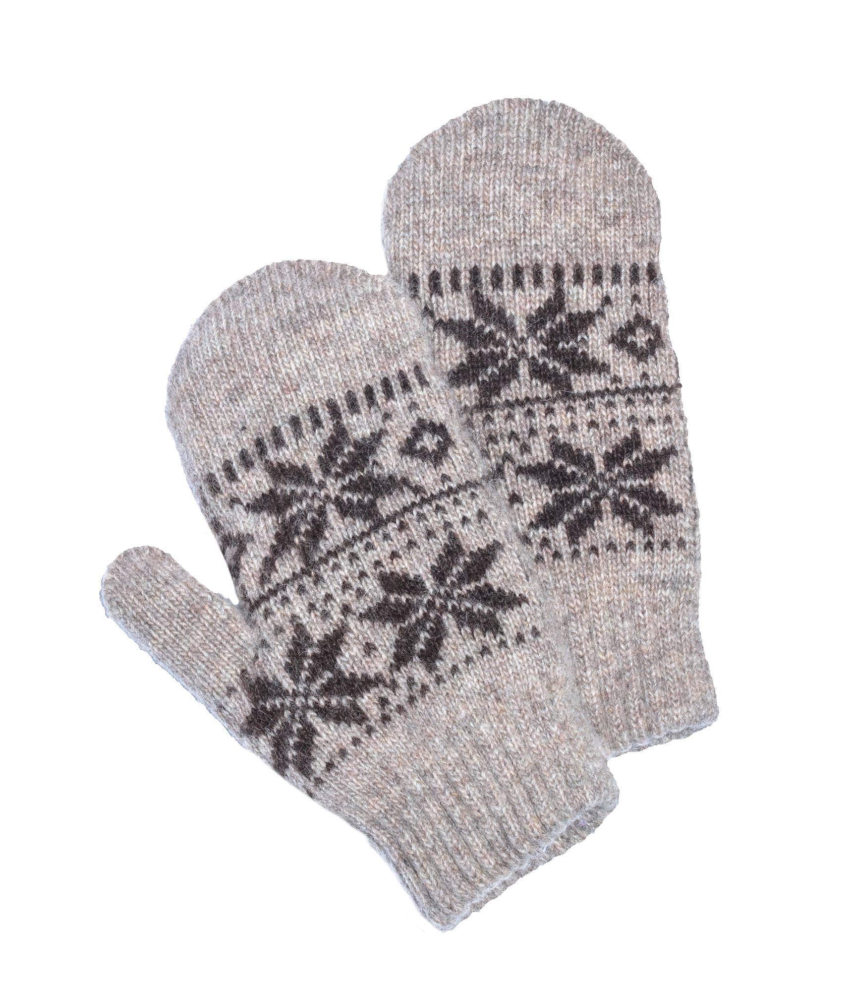 Mongolian Sheep's Wool Mittens - Kids - Oatmeal
