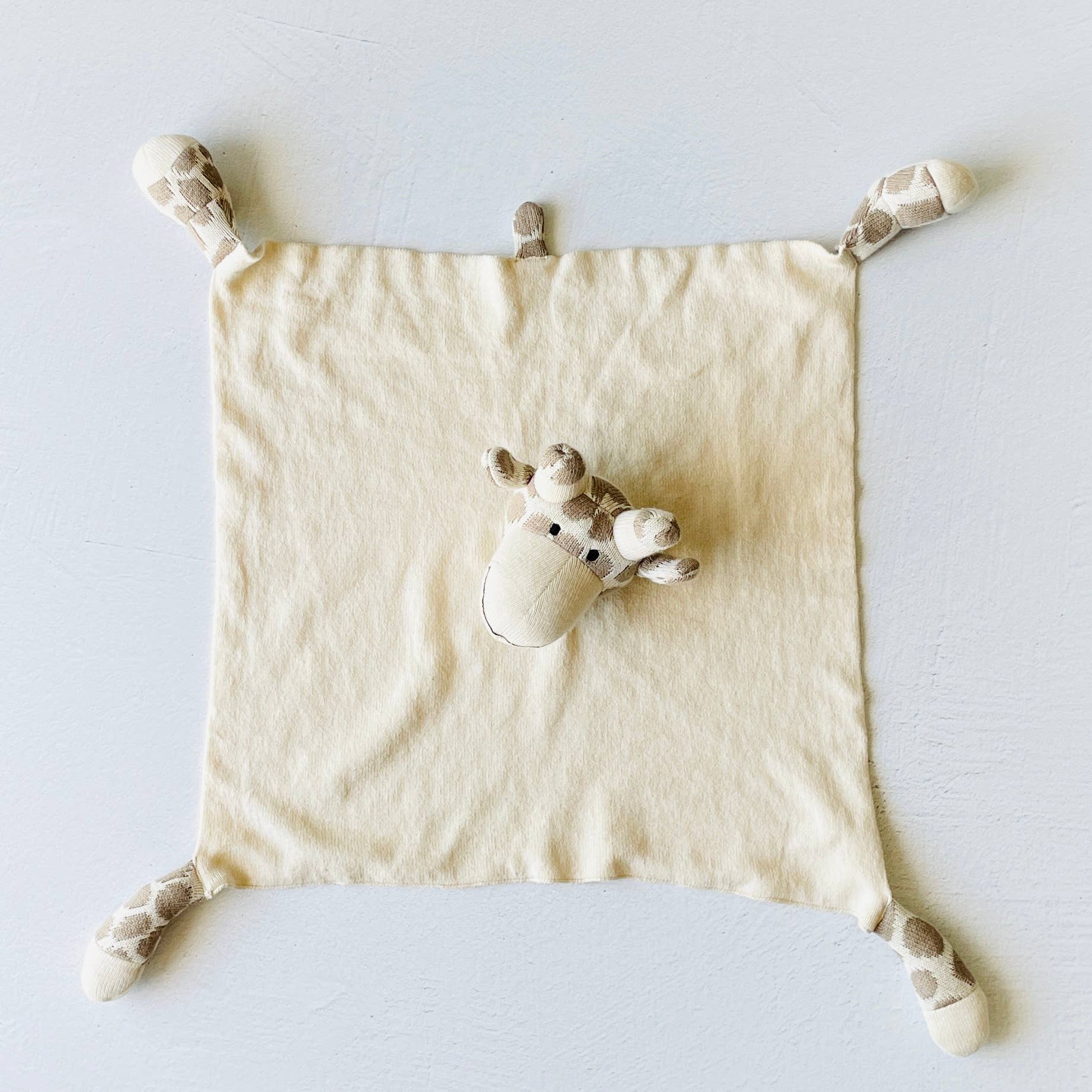 Giraffe - Organic Baby Lovey Security Blanket Cuddle Cloth