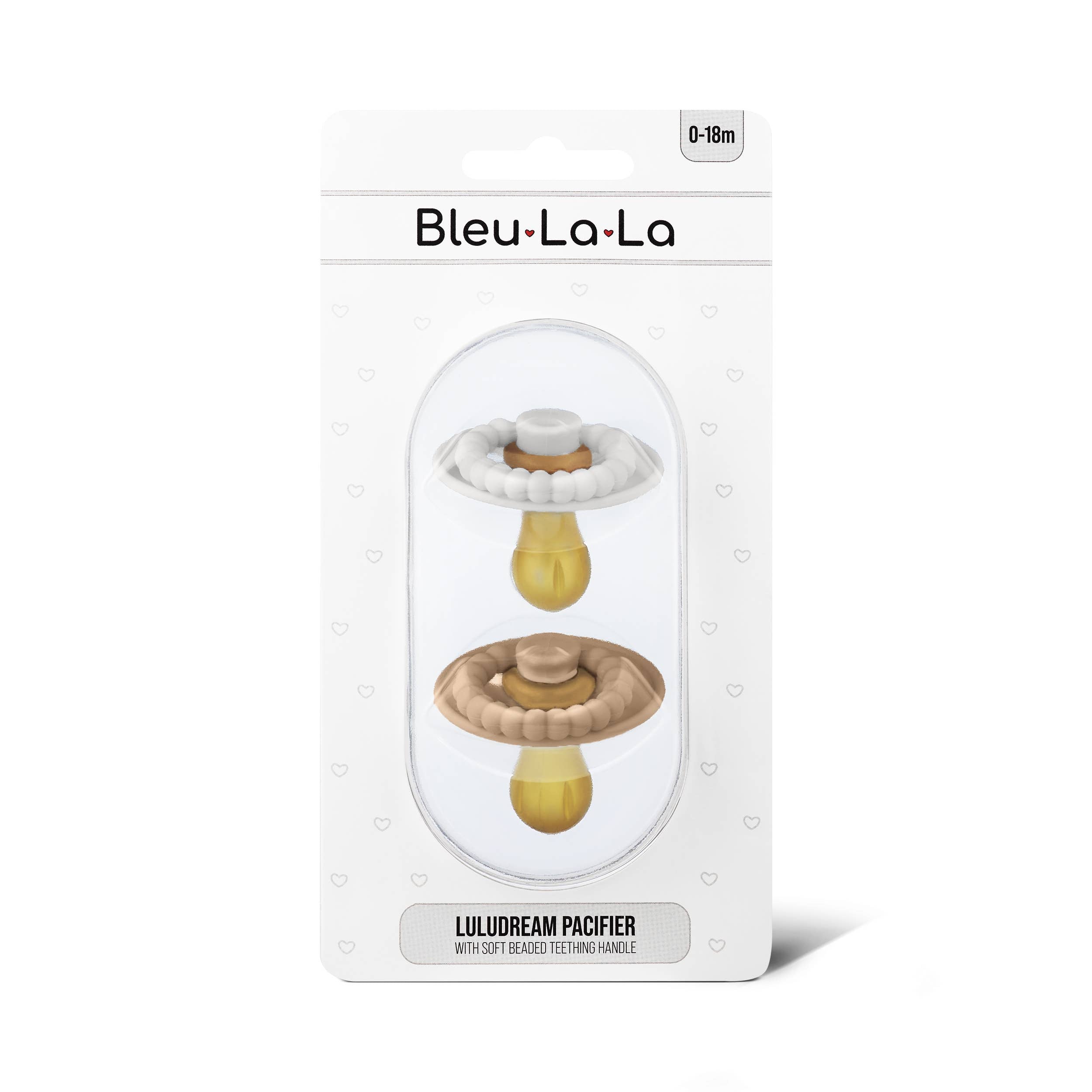 Luladream Pacifiers - Natural Rubber Nipple: Camel + Cream + Clips