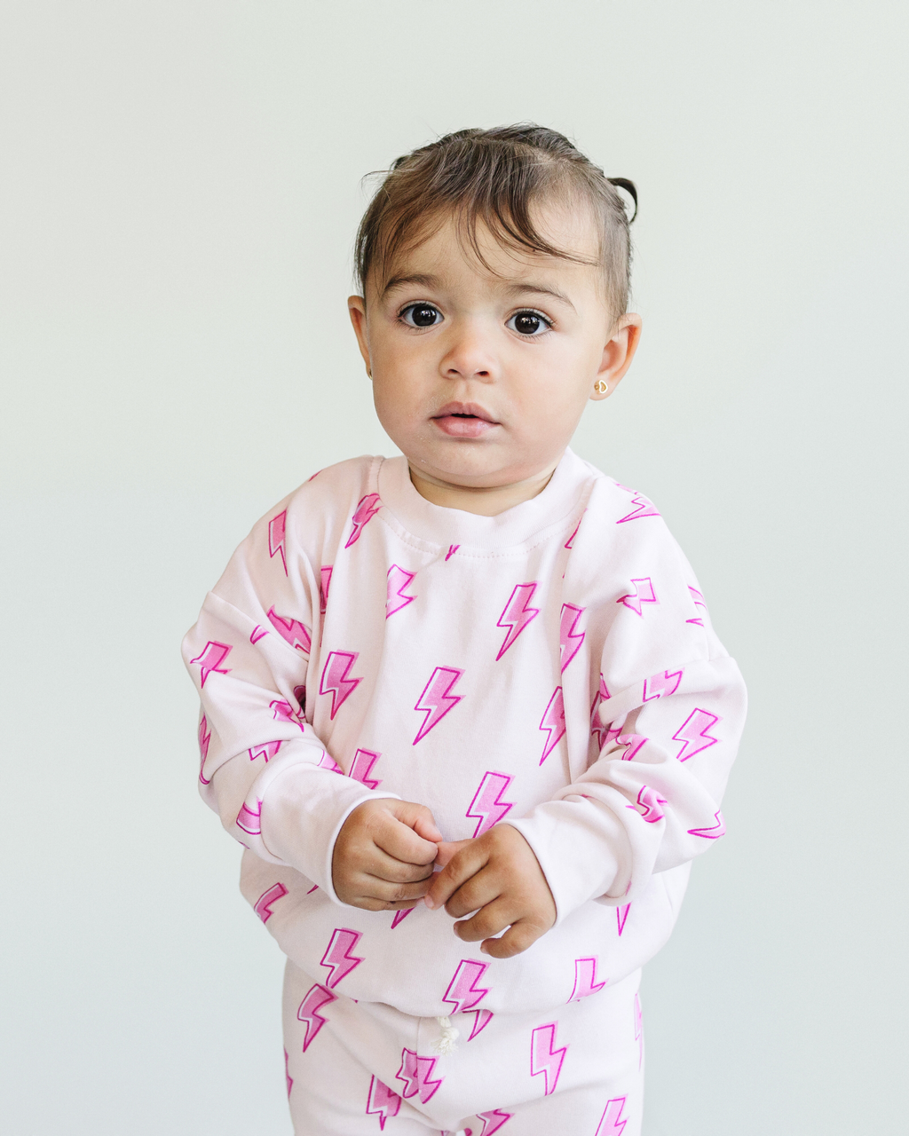 Pink Bolts Jogger Set
