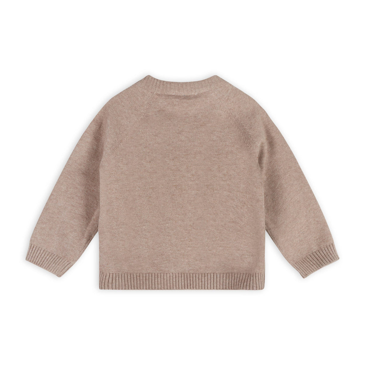 Moose Woods Organic Cotton Knit Baby Pullover: Marl Brown