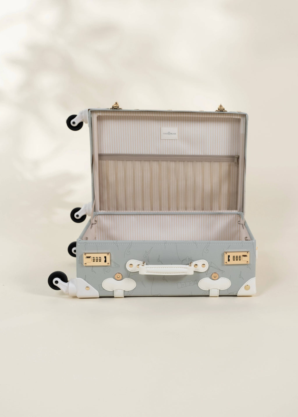 Vegan Leather Carry-On Suitcase - Ocean