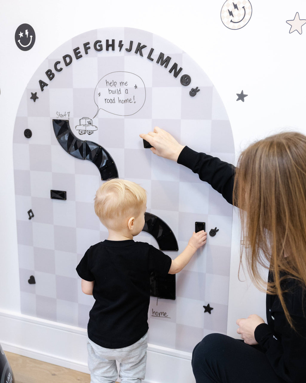 MEGA Magic Playwall - Arch Magnetic Wall Decal for Kids: Starry Skies