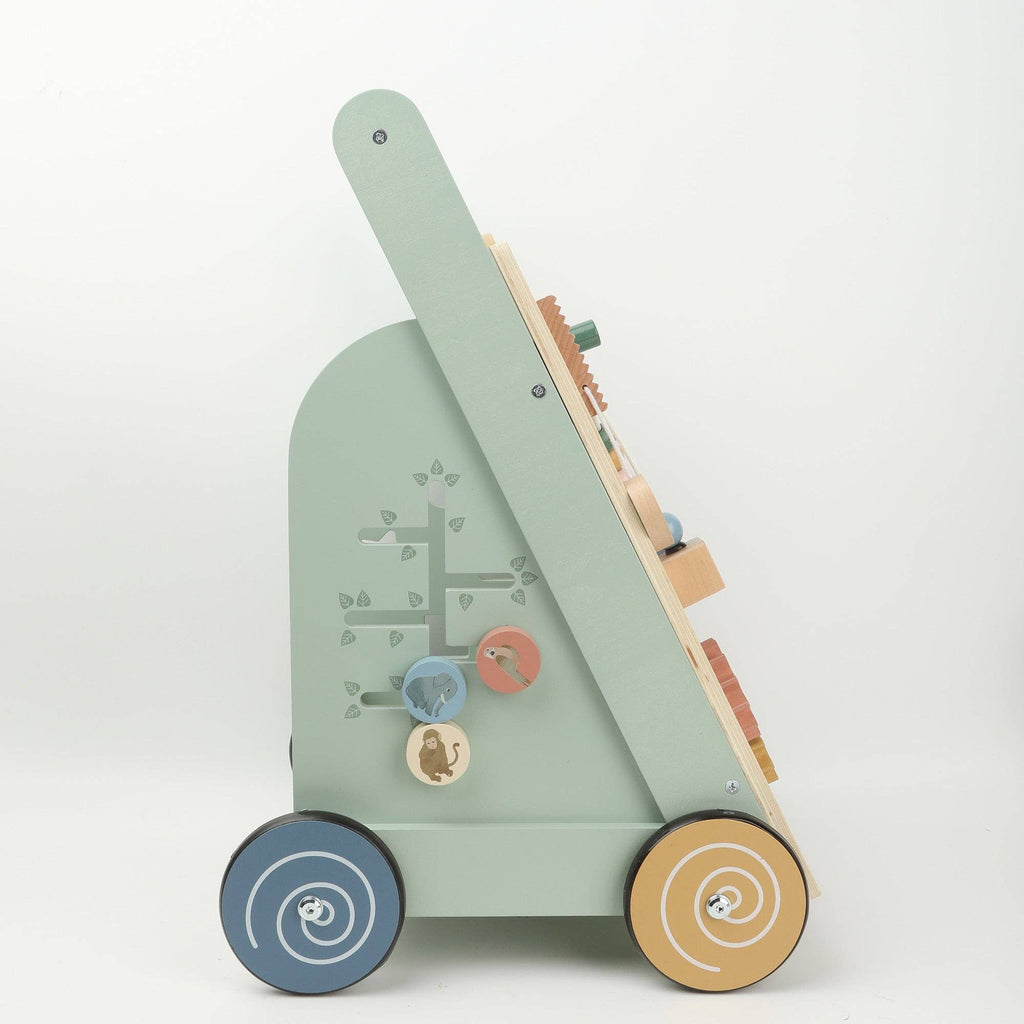 Wooden Baby Walker - Multi-Activity Push Walker Ages 18m+