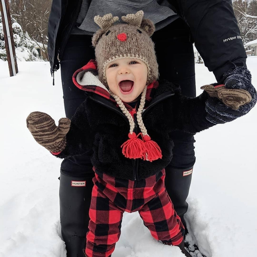 Rudolph Reindeer Beanie Hat Baby & Kids : M (6-24 Months)