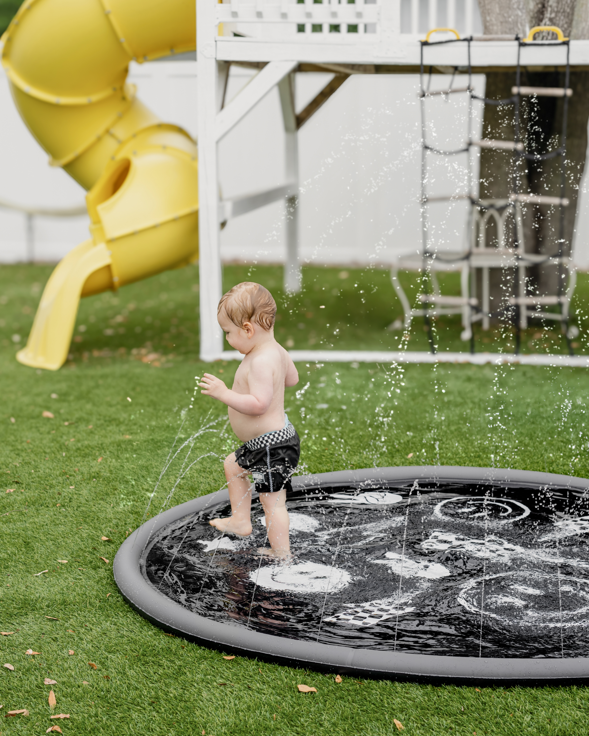 Sprinkler Splash Pad for Kids - Oversized Backyard Sprinkler: Girly Pop