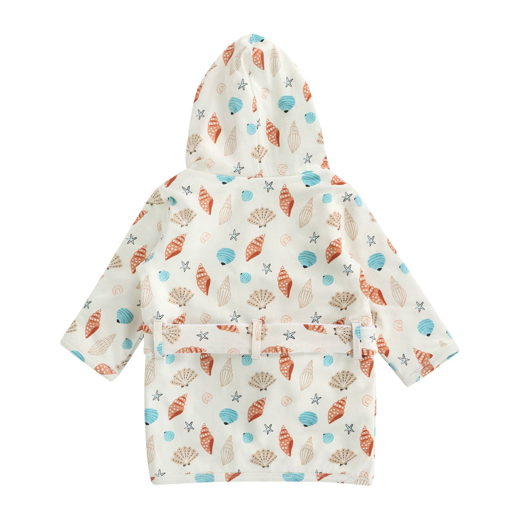 Seashell Organic Baby Bathrobe / One Size (0-12m