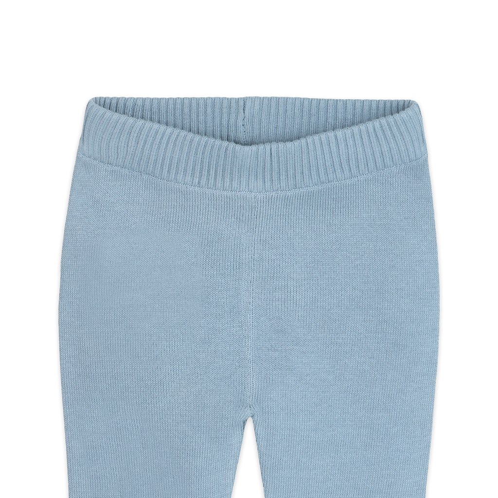 Pocket Sweater Knit Baby Legging Pants (Organic Cotton): Mineral Blue
